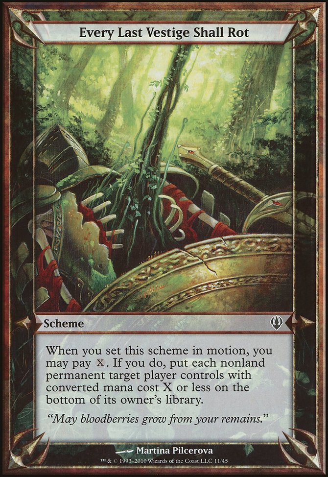 Every Last Vestige Shall Rot, Archenemy Schemes #11★, Magic: The Gathering card