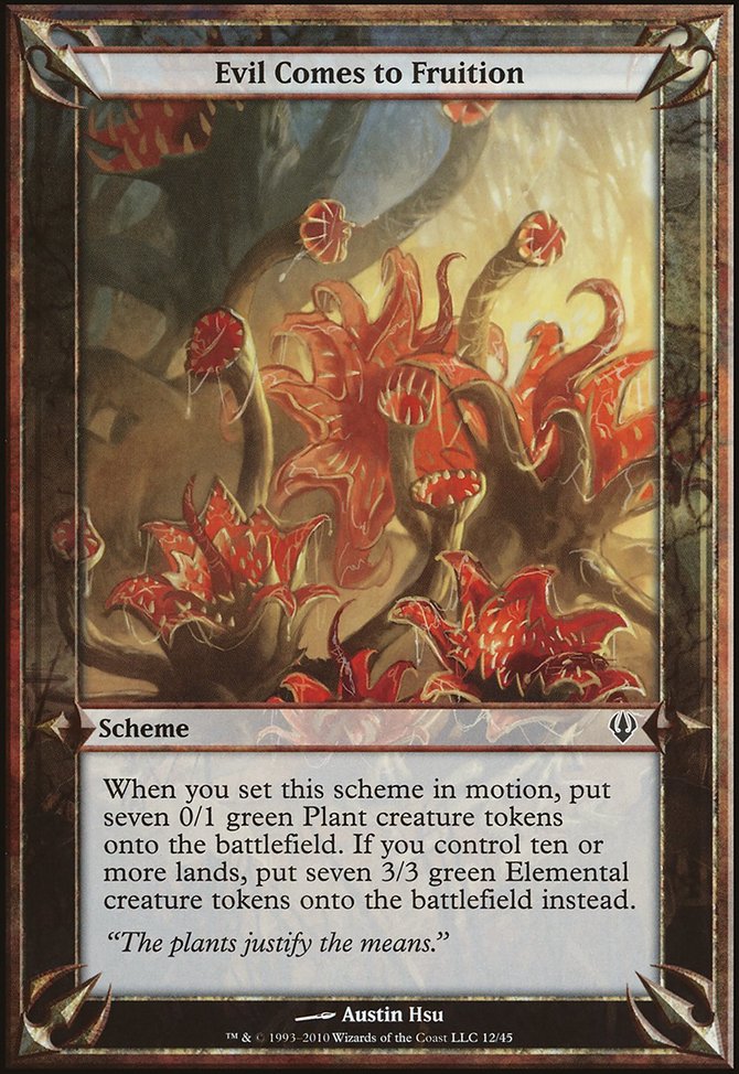 Evil Comes to Fruition, Archenemy Schemes #12★, Magic: The Gathering card