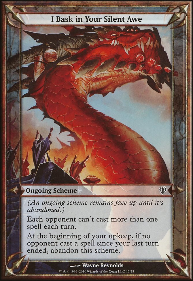 I Bask in Your Silent Awe, Archenemy Schemes #15★, Magic: The Gathering card