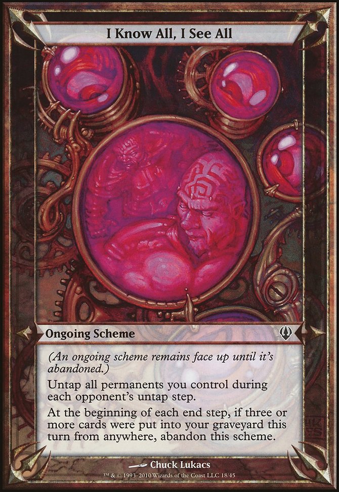 I Know All, I See All, Archenemy Schemes #18★, Magic: The Gathering card