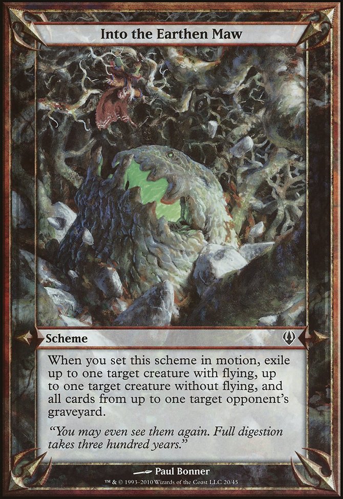 Into the Earthen Maw, Archenemy Schemes #20★, Magic: The Gathering card