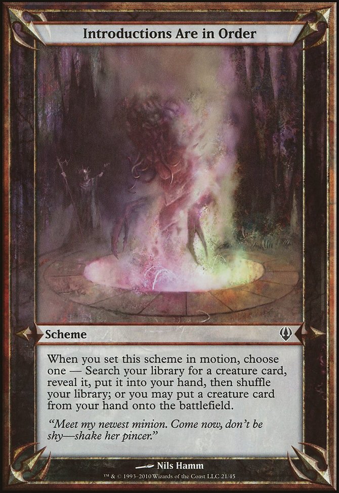 Introductions Are in Order, Archenemy Schemes #21★, Magic: The Gathering card