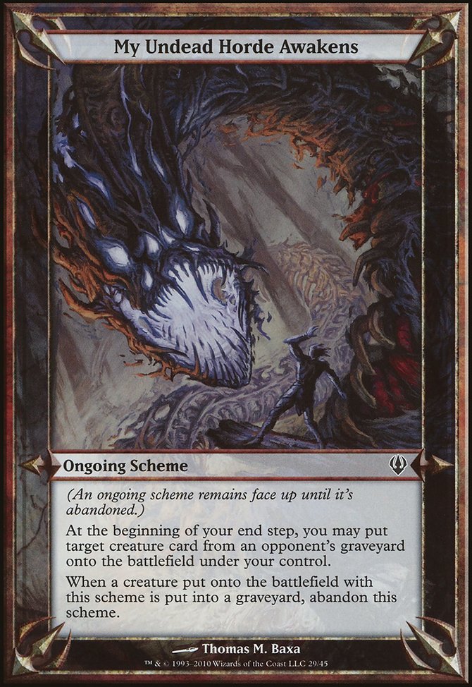 My Undead Horde Awakens, Archenemy Schemes #29★, Magic: The Gathering card