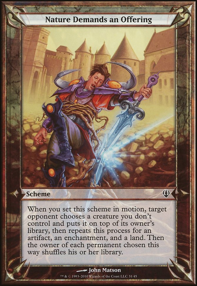 Nature Demands an Offering, Archenemy Schemes #31★, Magic: The Gathering card