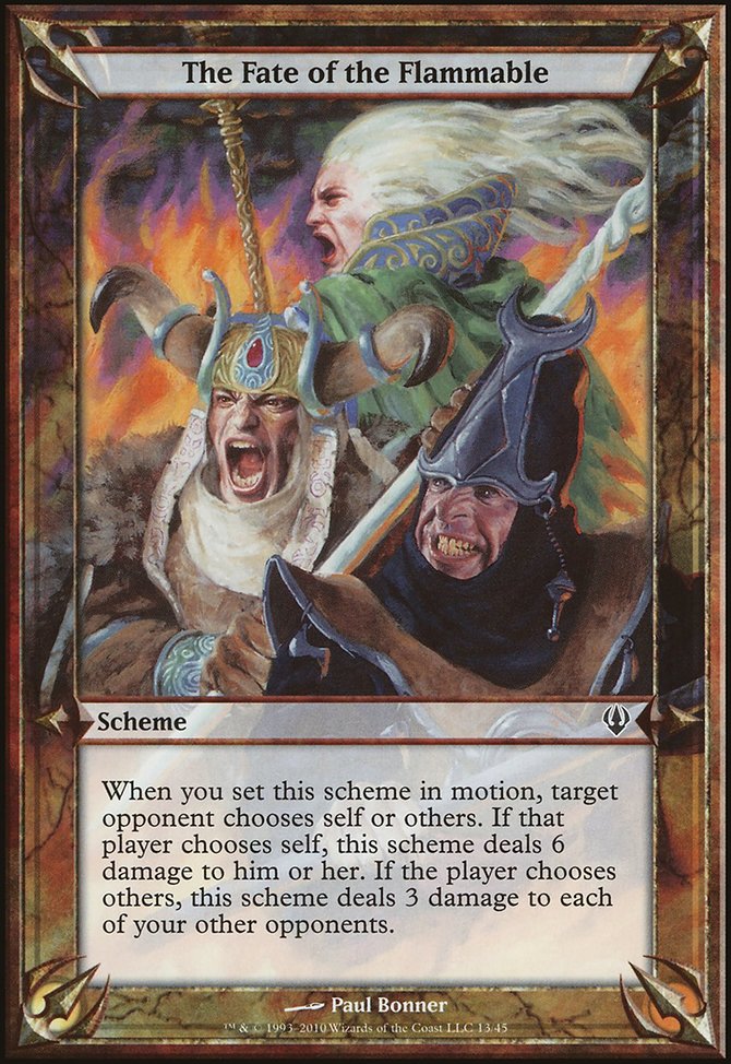 The Fate of the Flammable, Archenemy Schemes #13★, Magic: The Gathering card