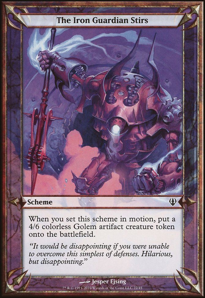 The Iron Guardian Stirs, Archenemy Schemes #22★, Magic: The Gathering card