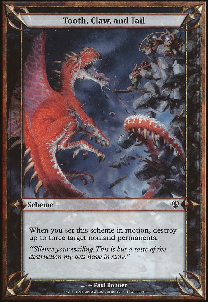 Tooth, Claw, and Tail, Archenemy Schemes #40★, Magic: The Gathering card