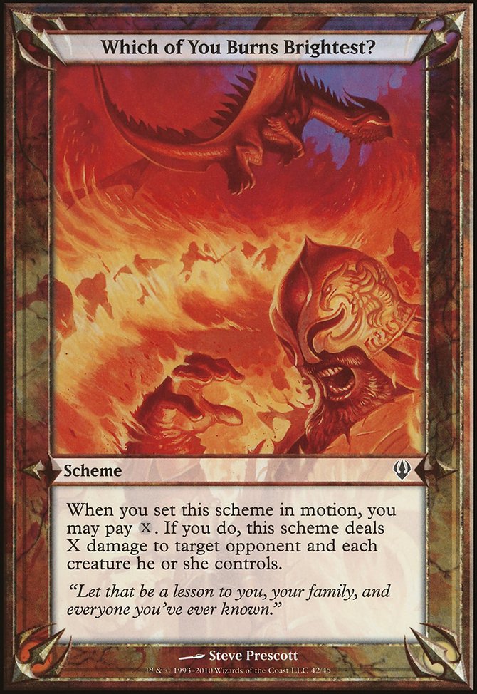 Which of You Burns Brightest?, Archenemy Schemes #42★, Magic: The Gathering card
