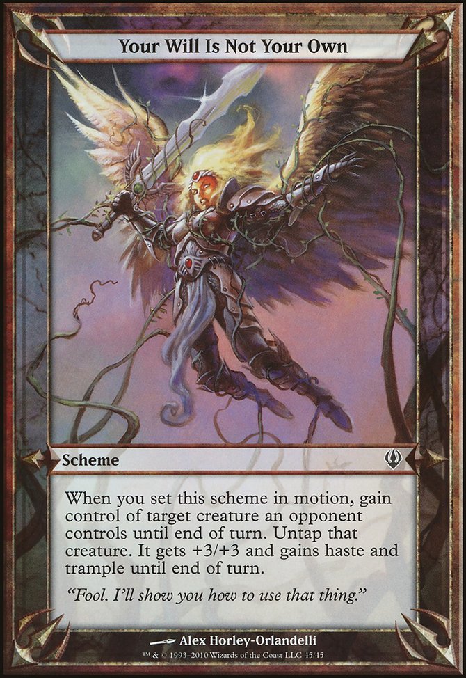 Your Will Is Not Your Own, Archenemy Schemes #45★, Magic: The Gathering card