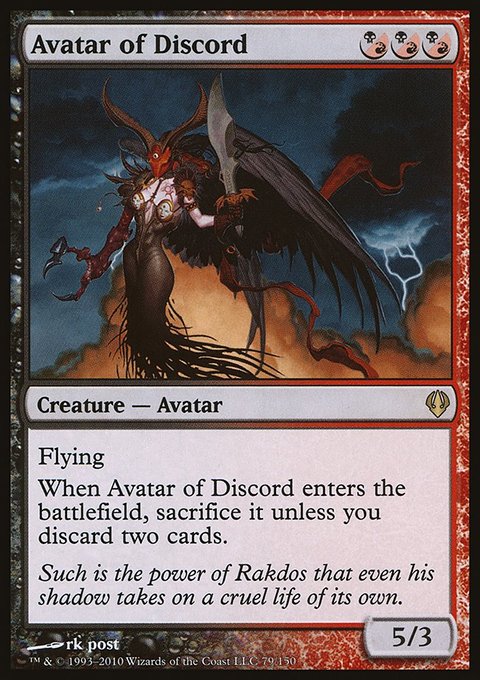 Avatar of Discord, Archenemy #79, Magic: The Gathering card