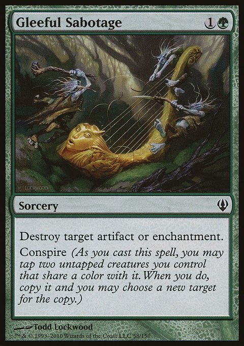 Gleeful Sabotage, Archenemy #58, Magic: The Gathering card