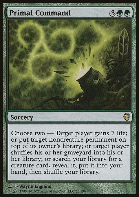 Primal Command, Archenemy #66, Magic: The Gathering card