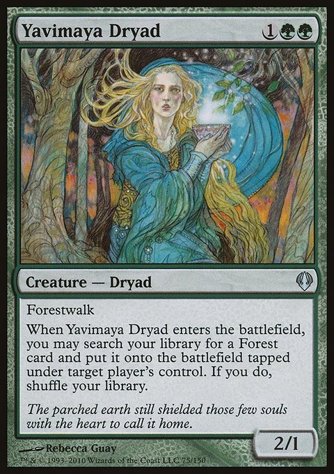 Yavimaya Dryad, Archenemy #75, Magic: The Gathering card