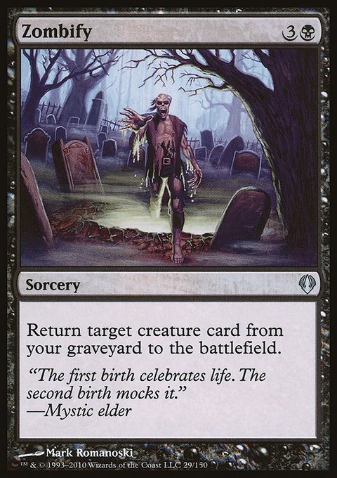 Zombify, Archenemy #29, Magic: The Gathering card