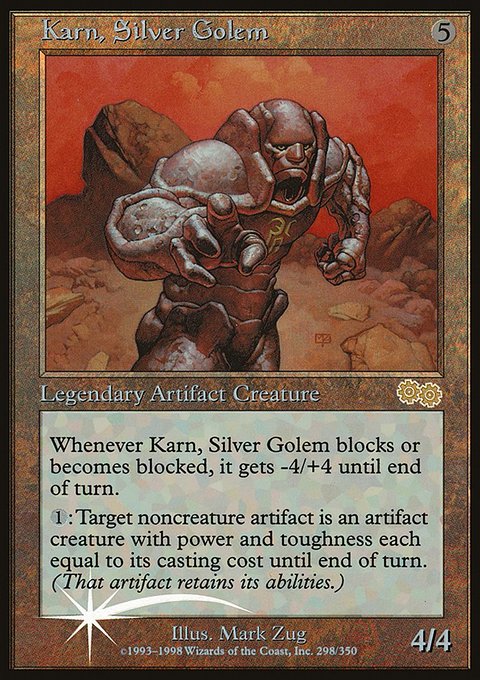 Karn, Silver Golem, Arena League 1999 #8, Magic: The Gathering card