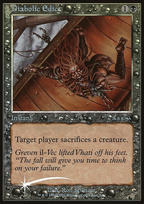 Diabolic Edict, Arena League 2001 #10, Magic: The Gathering card