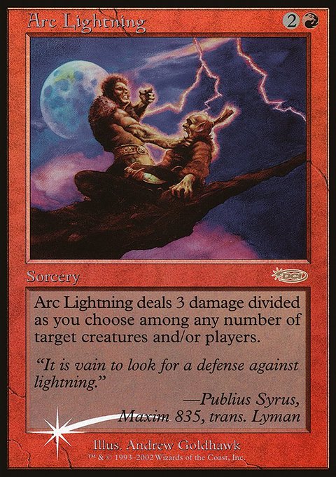 Arc Lightning, Arena League 2002 #3, Magic: The Gathering card