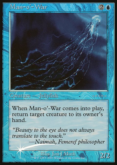 Man-o'-War, Arena League 2002 #2, Magic: The Gathering card