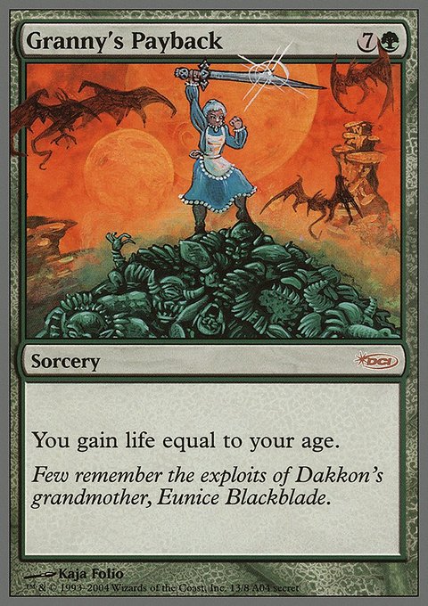 Granny's Payback, Arena League 2004 #13, Magic: The Gathering card