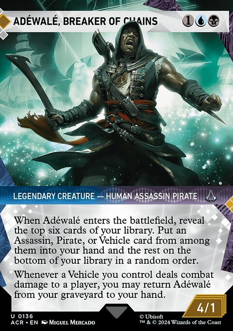Adéwalé, Breaker of Chains, Assassin's Creed #136, Magic: The Gathering card