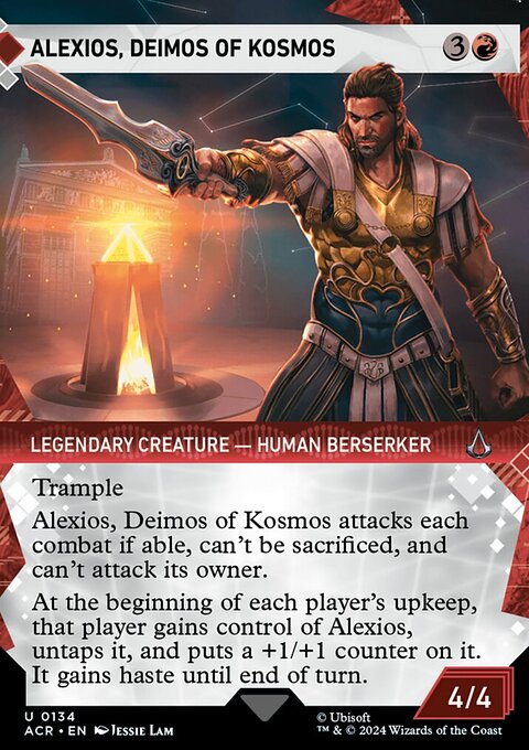 Alexios, Deimos of Kosmos, Assassin's Creed #134, Magic: The Gathering card
