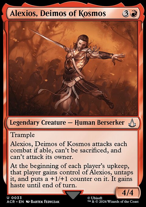 Alexios, Deimos of Kosmos, Assassin's Creed #33, Magic: The Gathering card