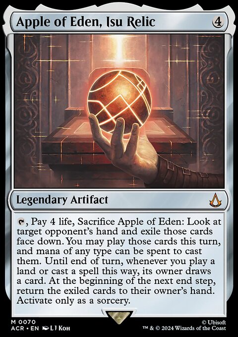 Apple of Eden, Isu Relic, Assassin's Creed #70, Magic: The Gathering card