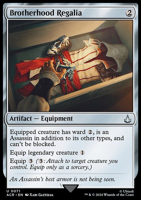 Brotherhood Regalia, Assassin's Creed #71, Magic: The Gathering card