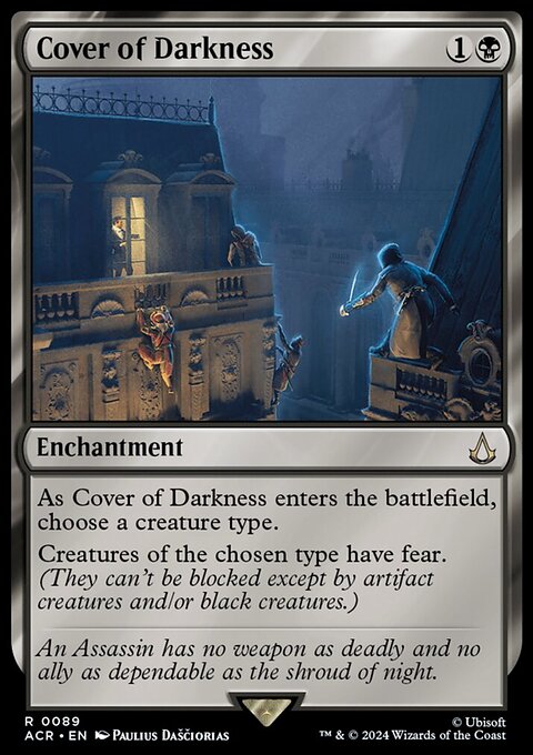 Cover of Darkness, Assassin's Creed #89, Magic: The Gathering card