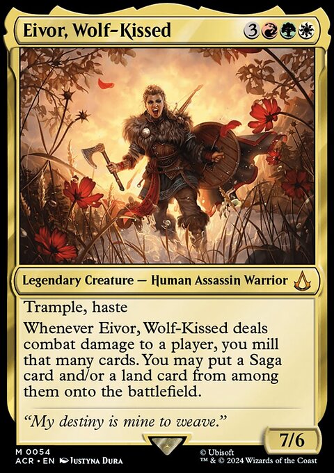 Eivor, Wolf-Kissed, Assassin's Creed #54, Magic: The Gathering card