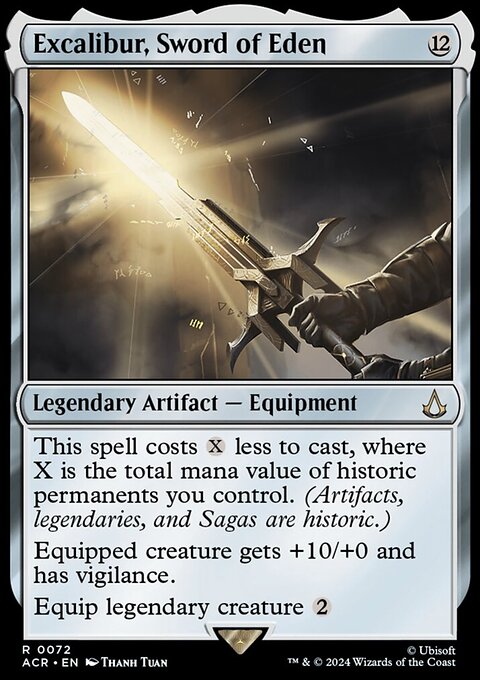 Excalibur, Sword of Eden, Assassin's Creed #72, Magic: The Gathering card