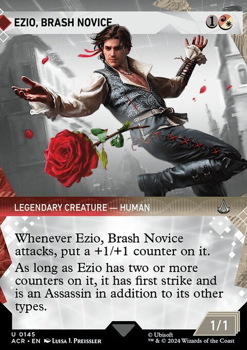 Ezio, Brash Novice, Assassin's Creed #145, Magic: The Gathering card