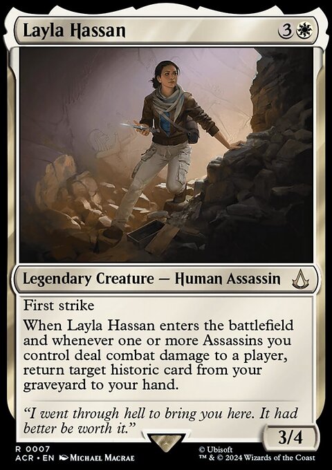 Layla Hassan, Assassin's Creed #7, Magic: The Gathering card