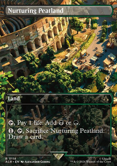 Nurturing Peatland, Assassin's Creed #114, Magic: The Gathering card