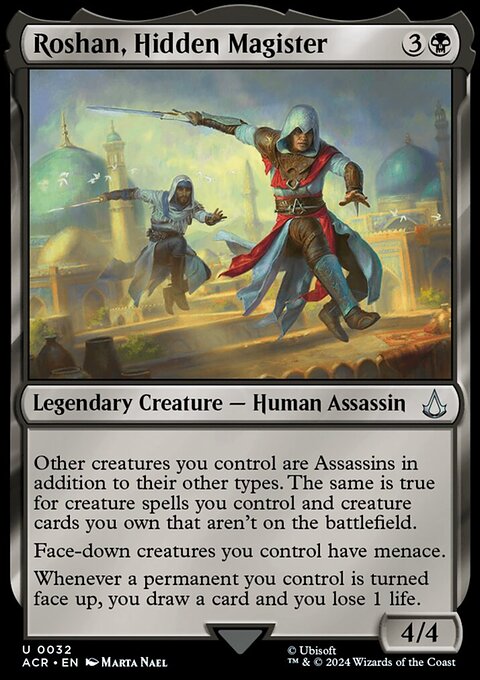 Roshan, Hidden Magister, Assassin's Creed #32, Magic: The Gathering card