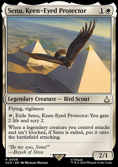 Senu, Keen-Eyed Protector, Assassin's Creed #8, Magic: The Gathering card