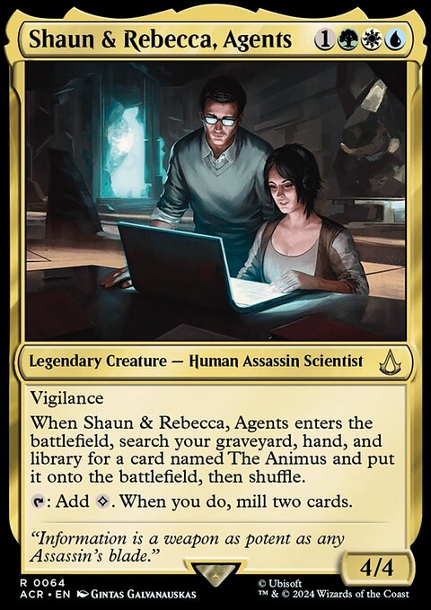 Shaun & Rebecca, Agents, Assassin's Creed #64, Magic: The Gathering card