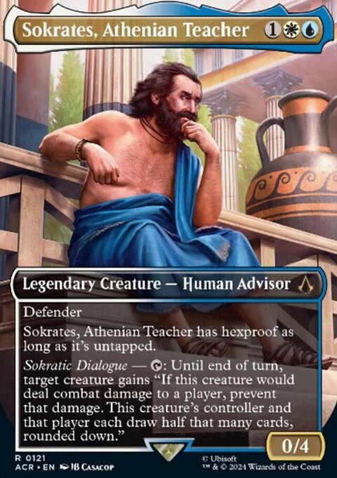 Sokrates, Athenian Teacher, Assassin's Creed #121, Magic: The Gathering card