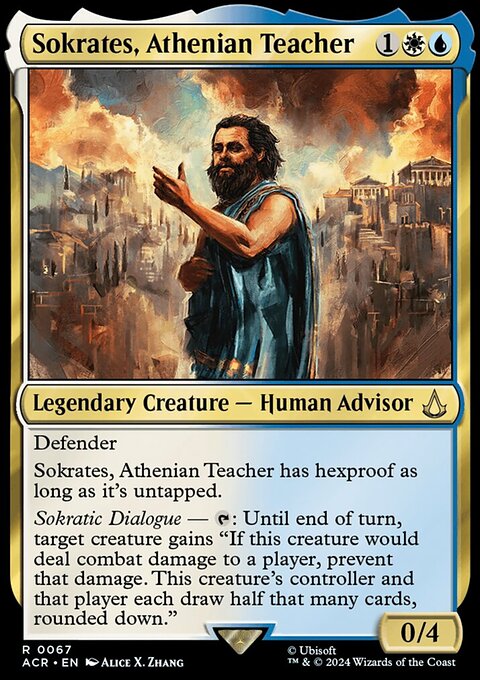 Sokrates, Athenian Teacher, Assassin's Creed #67, Magic: The Gathering card