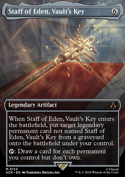Staff of Eden, Vault's Key, Assassin's Creed #123, Magic: The Gathering card