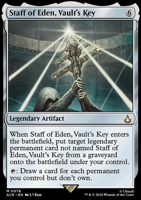 Staff of Eden, Vault's Key, Assassin's Creed #76, Magic: The Gathering card