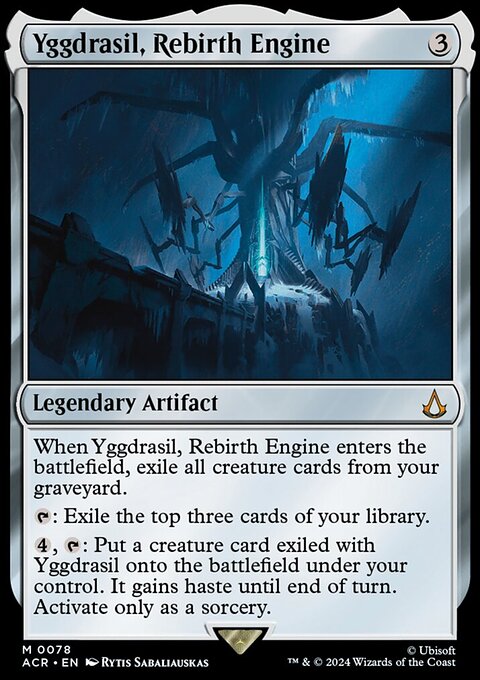 Yggdrasil, Rebirth Engine, Assassin's Creed #78, Magic: The Gathering card