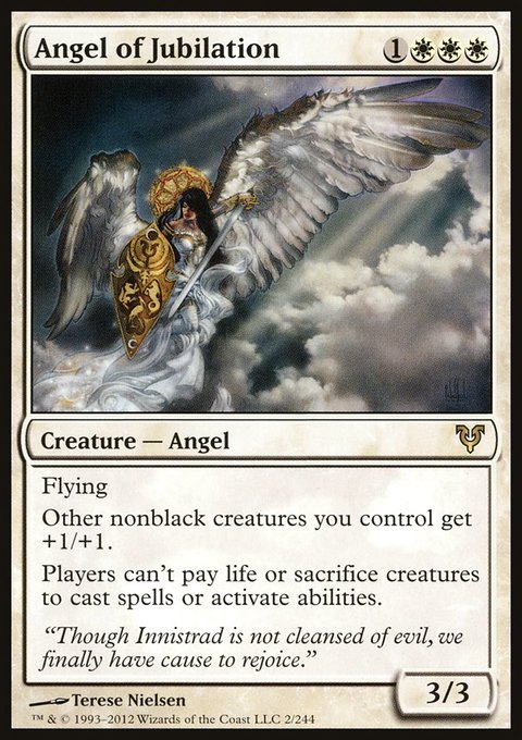 Angel of Jubilation, Avacyn Restored #2, Magic: The Gathering card