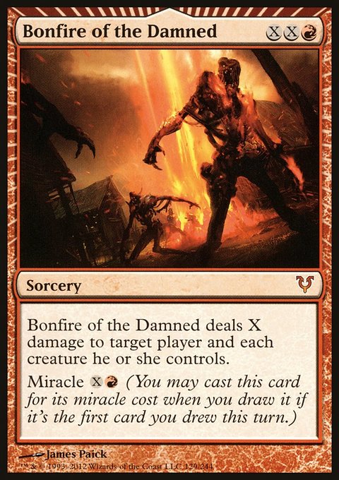 Bonfire of the Damned, Avacyn Restored #129, Magic: The Gathering card