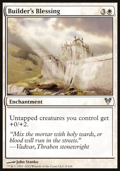 Builder's Blessing, Avacyn Restored #8, Magic: The Gathering card