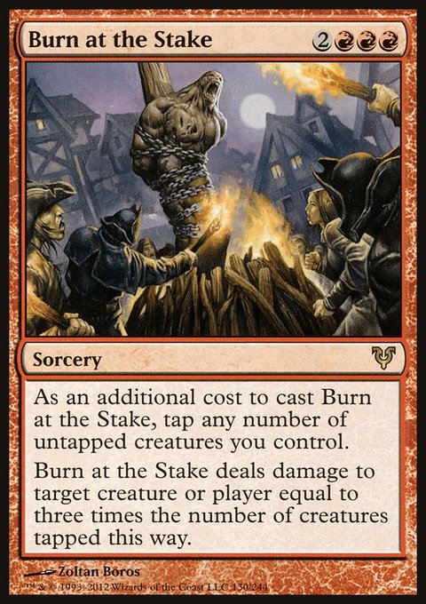 Burn at the Stake, Avacyn Restored #130, Magic: The Gathering card