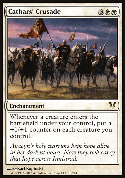 Cathars' Crusade, Avacyn Restored #10, Magic: The Gathering card