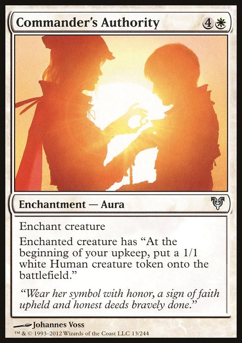 Commander's Authority, Avacyn Restored #13, Magic: The Gathering card