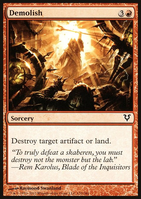 Demolish, Avacyn Restored #132, Magic: The Gathering card