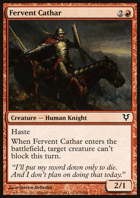 Fervent Cathar, Avacyn Restored #135, Magic: The Gathering card